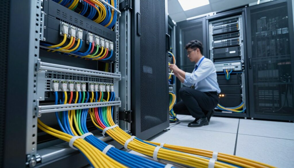 Claroty Rack Server Jak układać kable w szafie rack: porządek, airflow i oznaczanie przewodów