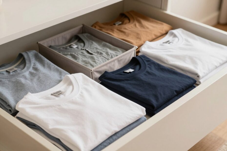 Jak składać koszulki do szuflady