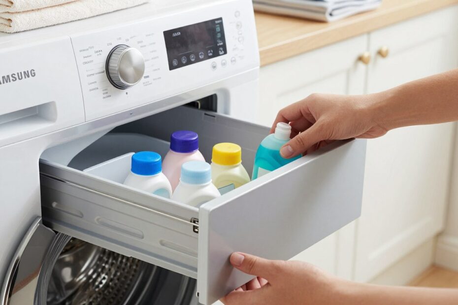 Jak wyjąć szufladę z pralki Samsung
