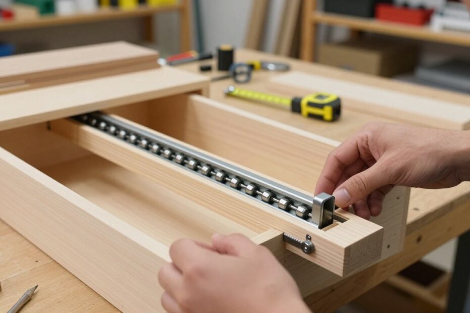 Jak zamontować prowadnicę kulkową do szuflady