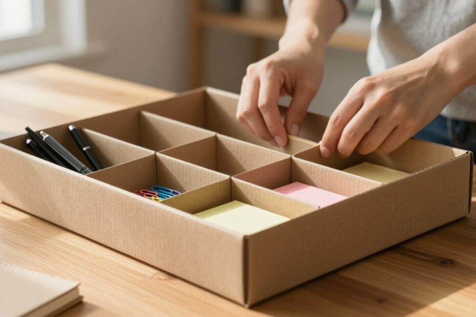 Jak zrobić organizer do szuflady z kartonu