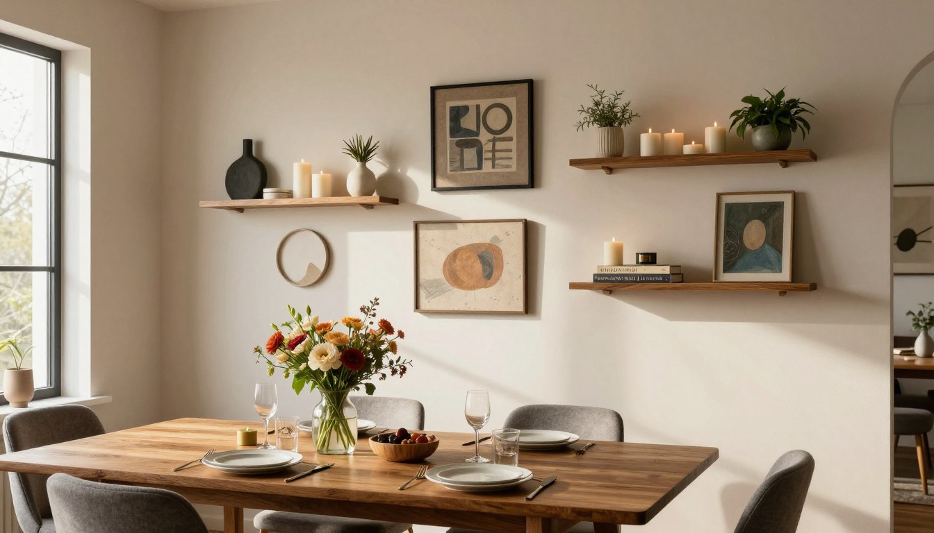 Aranżacja ściany w jadalni