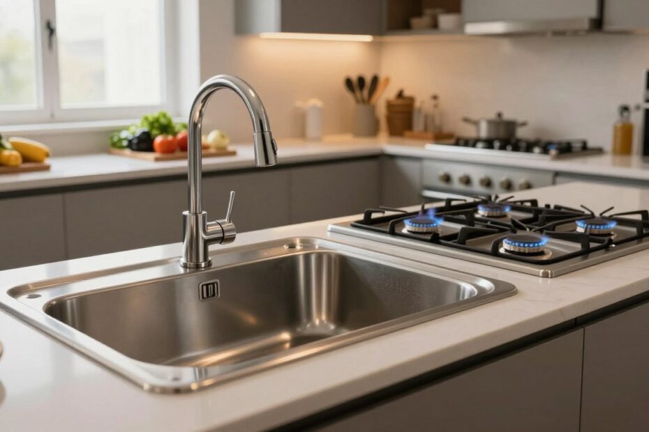 Czy zlew może być koło kuchenki gazowej