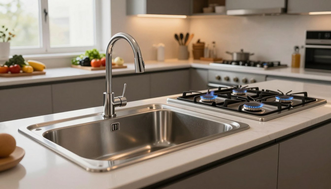 Czy zlew może być koło kuchenki gazowej