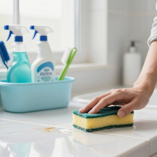 Czym myć płytki w łazience – skuteczne sposoby na kamień, osad i smugi