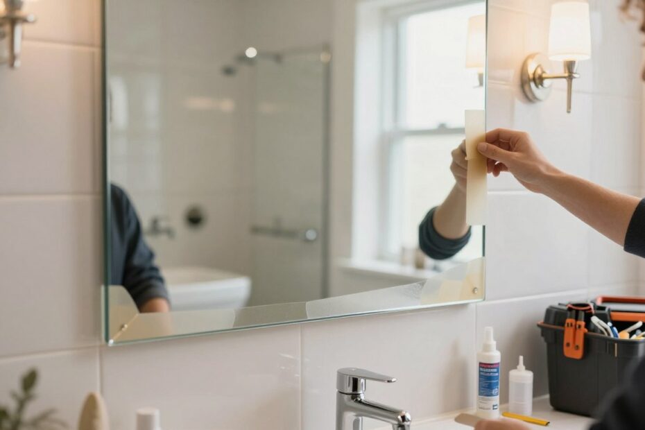Jak przykleić lustro do płytek