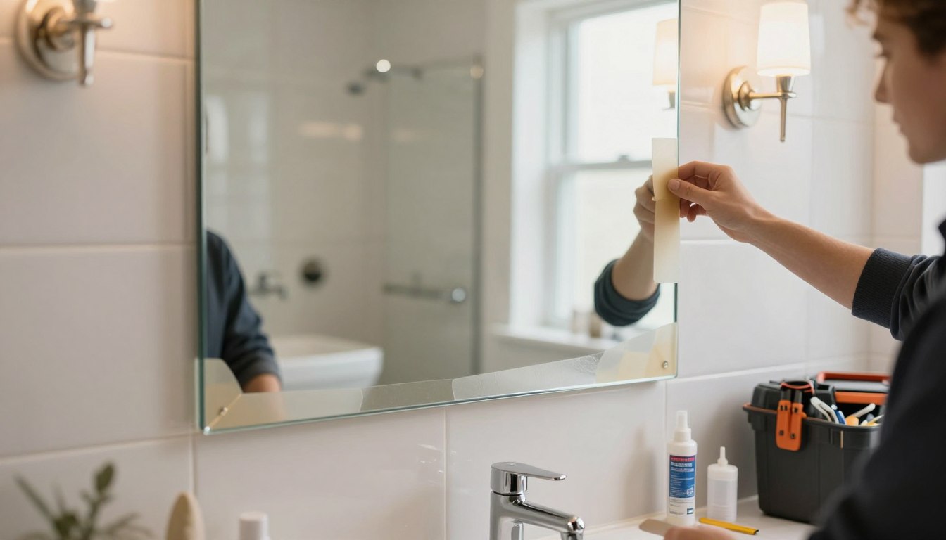 Jak przykleić lustro do płytek