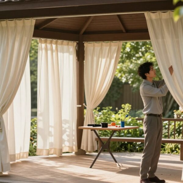Jak zamontować zasłony w altanie – praktyczne mocowanie i ochrona przed słońcem