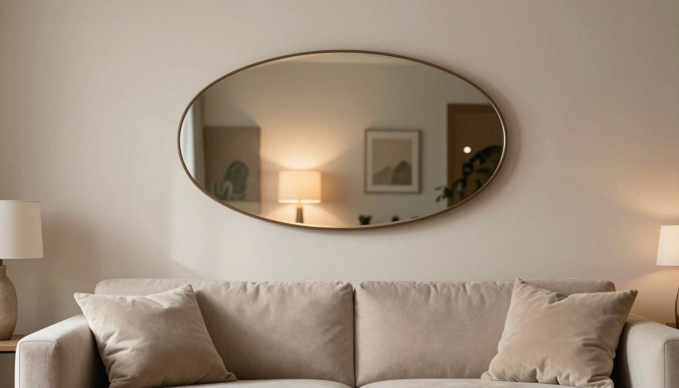 Lustro do salonu nad kanapę