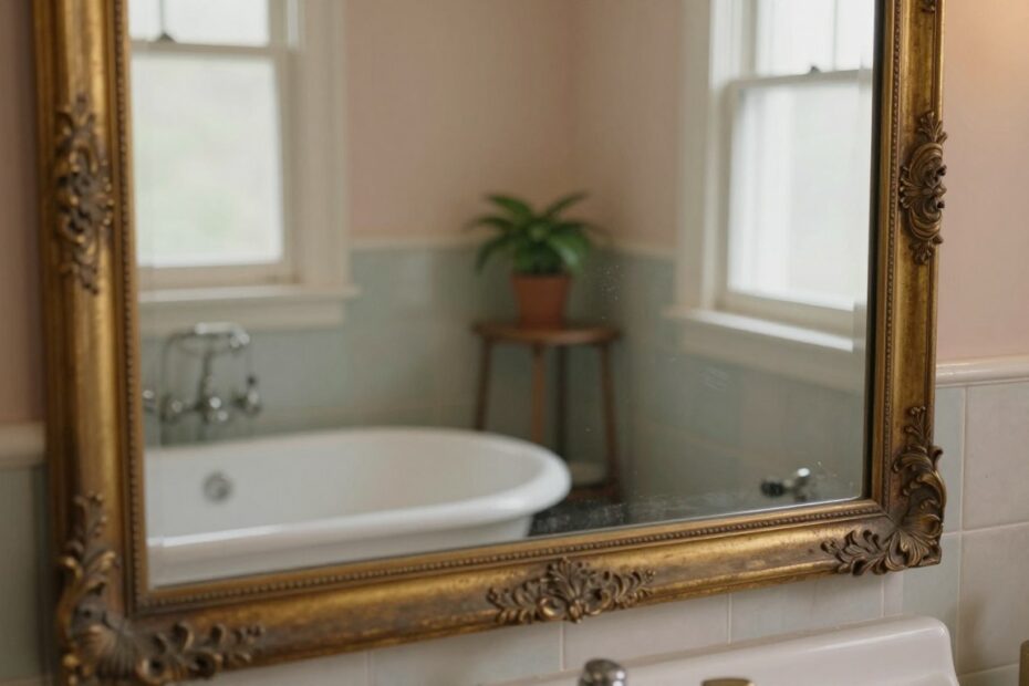 Lustro łazienkowe vintage
