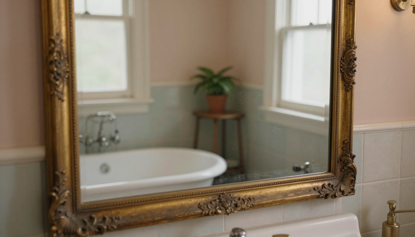 Lustro łazienkowe vintage