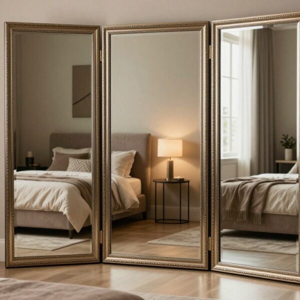 Lustro trzyczęściowe – funkcjonalna dekoracja do sypialni, garderoby i salonu