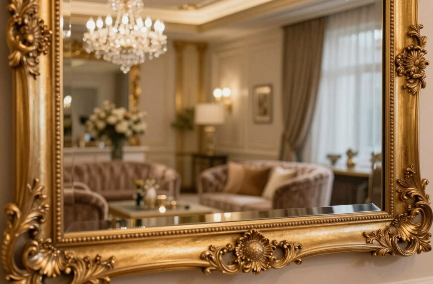 Lustro w stylu glamour