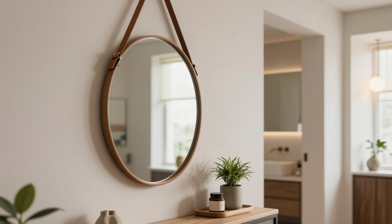 Lustro wiszące na pasku