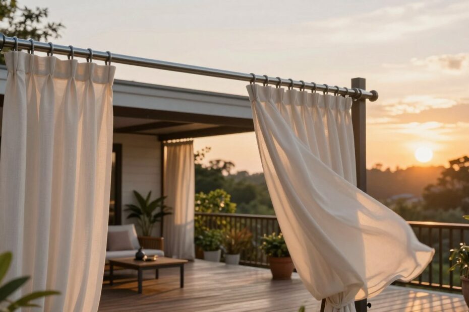 Na czym powiesić zasłony na tarasie