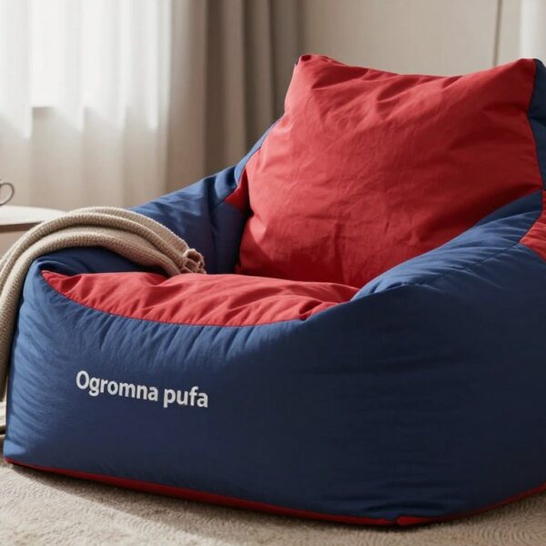 Ogromna pufa – wygodny mebel do salonu, pokoju nastolatka i strefy relaksu