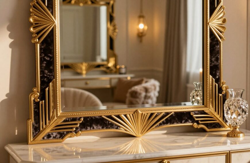 Rama do lustra glamour – inspiracje na efektowną oprawę lustra