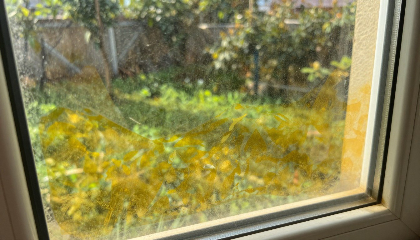 Żółte plamy na oknach plastikowych